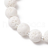 Halloween Theme Natural & Synthetic Lava Rock Round Beads Stretch Bracelets BJEW-MZ00185-01-4
