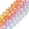 Transparent Painted Glass Beads Strands X1-DGLA-A034-T6mm-A12-2