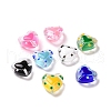Glass Heart Beads GLAA-D005-01-1