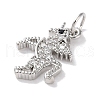 Rack Plating Brass Micro Pave Cubic Zirconia Pendants KK-Z039-24P-2