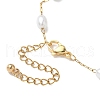 Oval ABS Imitation Pearl Beaded Chains Bracelet Making AJEW-JB01354-4