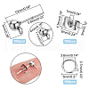   100Pcs 304 Stainless Steel Ball Stud Earring Findings STAS-PH0004-36-2