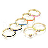 Adjustable Brass Micro Pave Clear Cubic Zirconia Finger Rings RJEW-T016-04G-NF-1