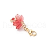 Umbrella Handmade Glass Seed Beaded & Acylic Pendant Decorations Sets HJEW-MZ00280-05-4