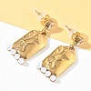 304 Stainless Steel Micro Pave Clear Cubic Zirconia Dangle Stud Earrings EJEW-D309-03G-2