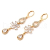 Rack Plating Golden Brass Dangle Leverback Earrings EJEW-B037-16G-1