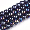 Electroplate Transparent Glass Beads Strands GLAA-T032-T8mm-AB03-1
