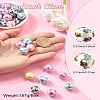 50Pcs AB Color Ptinted Opaque Acrylic Beads OACR-CJ0002-27-8