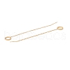 Long Chain with Open Ring Dangle Stud Earrings EJEW-A067-10G-3