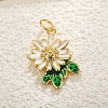 Brass Enamel Pendants PW-WG08AFD-02-1