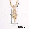 European and American Fashion Lightning Brass Rhinestone Pendant Necklaces HP4417-2-1