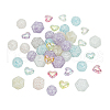   45pcs 3 styles Transparent Crackle Acrylic Beads TACR-PH0001-76-7