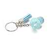Faux Suede Tassel & Imitation Bubble Tea/Boba Milk Tea Resin Keychain KEYC-JKC01203-03-4