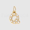 Stainless Steel Cubic Zirconia Pendants with Jump Rings X-FIND-PW0024-08Q-1