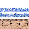 Electroplate Transparent Glass Beads Strands GLAA-N021-4mm-03-4