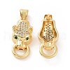 Brass Micro Pave Cubic Zirconia Pendants ZIRC-P106-32G-1