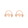 Fashionable Stainless Steel Earbuds for Women's Daily Wear OO6241-3-1