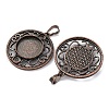 Brass Pendant Cabochon Settings KK-U074-04R-2