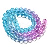 Dyed & Heated Synthetic Quartz Beads Strands G-P502-01B-02-3