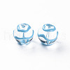 Transparent Glass Enamel Beads GLAA-N049-011A-2