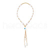 Glass & Pearl Beaded Car Hanging Decorations HJEW-DR00019-1