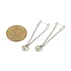 Heart Alloy Dangle Stud Earrings EJEW-JE06366-02-4