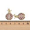 Brass Micro Pave Cubic Zirconia Pendants KK-S526-40G-3
