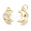 Brass Micro Pave Cubic Zirconia Charms KK-M206-26G-04-1