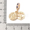Rack Plating Alloy Colorful Rhinestone European Dangle Charms PALLOY-S189-43G-3