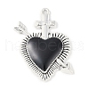 Rack Plating Alloy Enamel Pendants PALLOY-F018-34AS-01-1