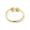 Clear Cubic Zirconia Open Cuff Ring RJEW-G274-01G-3