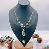 Rhinestone & Brass & Alloy & Iron Pendant Necklaces FS-WGADE70-06-1