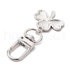 Lucky Clover Alloy Enamel Pendant Decoration HJEW-JM02502-02-4