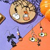 Halloween Theme DIY Alloy Enamel & Acrylic Dangle Earrings Making Kits DIY-YW0009-97-5