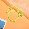 Cross Nylon Cord Braided Bead Bracelets WG2C716-11-1