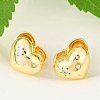 Brass Clear Cubic Zirconia Hoop Earrings EJEW-Q016-07G-1