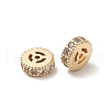 Rack Plating Brass Cubic Zirconia Beads KK-K273-13KCG-2