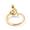 Spiral Snake Cubic Zirconia Cuff Rings RJEW-C017-09G-01-RS-2
