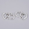 Tibetan Style Double Heart Connector Charms TIBE-M029-02AS-NF-2