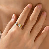 Fashionable Special-Interest 304 Stainless Steel Cubic Zirconia Finger Rings FS-WGDC130-06-1