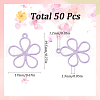 SUNNYCLUE 50Pcs Hollow Spray Painted Alloy Pendants FIND-SC0012-27D-2
