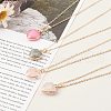 Mixed Natural Gemstone Heart Pendant Necklaces NJEW-JN03491-6