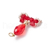 Transparent Glass Pendants PALLOY-MZ00725-4
