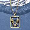 304 Stainless Steel Necklace NJEW-D330-01G-02-5