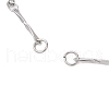 Stainless Steel Bar Link Chain Bracelet Makings AJEW-JB01290-02-2