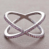 Simple Style Brass Cubic Zirconia Finger Rings FS-WG32029-09-1