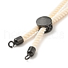 Half Finished Twisted Milan Rope Slider Bracelets FIND-G032-01B-09-3
