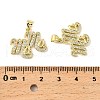 Brass Micro Pave Cubic Zirconia Pendants KK-M324-02H-G-3
