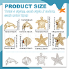   16Pcs 8 Styles Brass Beads KK-PH0010-77-2