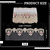 5 Yard Polyester Embroidery Hollow Flower Mesh Lace Trim SRIB-FG0001-22-2